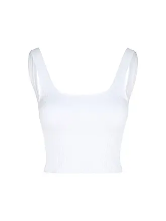 AIM'N | Top da donna a coste senza cuciture | weiss